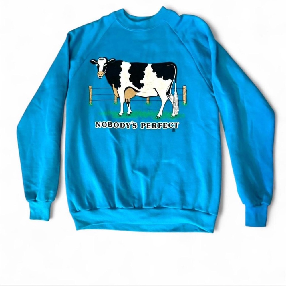 Jerzees Vintage Crewneck Cow Sweater